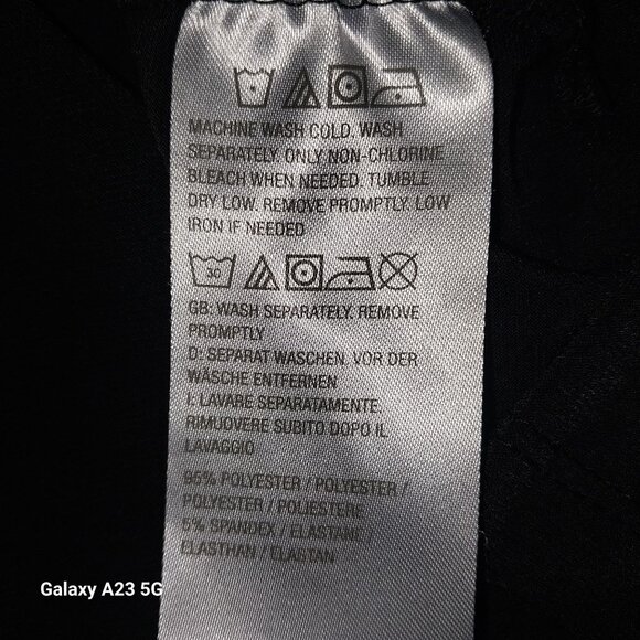 Susan Graver Black Tunic Top With Rolled Tab Sleeves & High-Low Hem 5 X - Picture 5 of 6